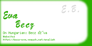 eva becz business card